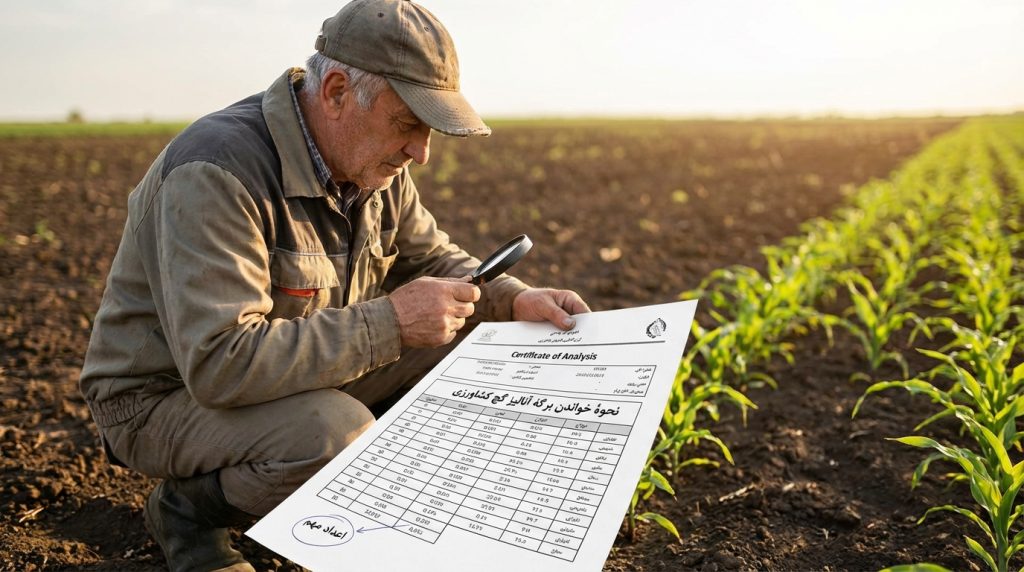 نحوهٔ خواندن برگهٔ آنالیز گچ کشاورزی (Certificate of Analysis) — چه اعدادی مهم‌اند؟