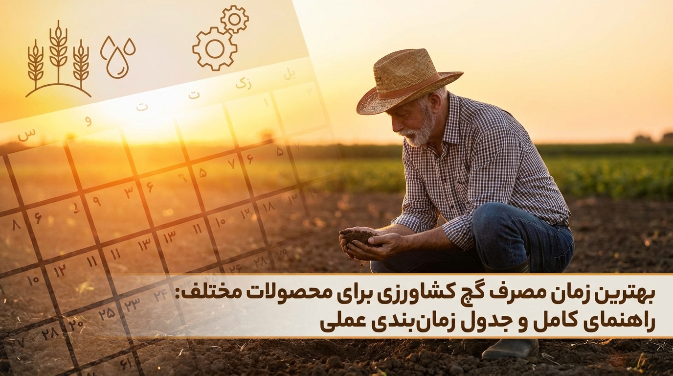 بهترین زمان مصرف گچ کشاورزی برای محصولات مختلف: راهنمای کامل و جدول زمان‌بندی عملی