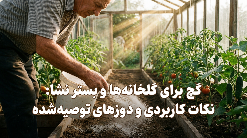 گچ برای گلخانهها و بستر نشا: نکات کاربردی و دوز توصیهشده گچ برای گلخانهها و بستر نشا: نکات کاربردی و دوز توصیهشده