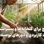 گچ برای گلخانه‌ها و بستر نشا: نکات کاربردی و دوز توصیه‌شده