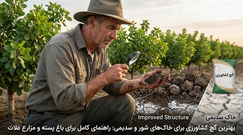 بهترین گچ کشاورزی برای خاک شور و سدیمی: راهنمای کامل برای باغ پسته و مزارع غلات بهترین گچ کشاورزی برای خاک شور و سدیمی: راهنمای کامل برای باغ پسته و مزارع غلات