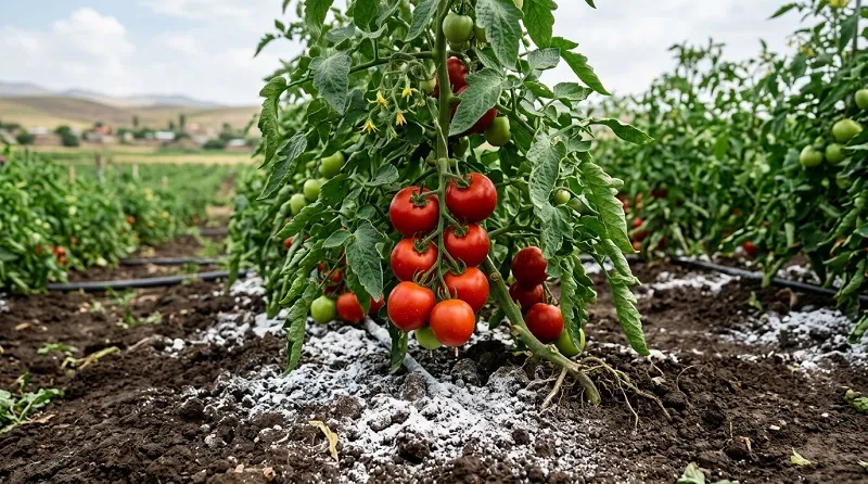 نقش گچ در جلوگیری از کمبود کلسیم و بیماری‌های فیزیولوژیک (مانند گلگاه در گوجه و فلفل)