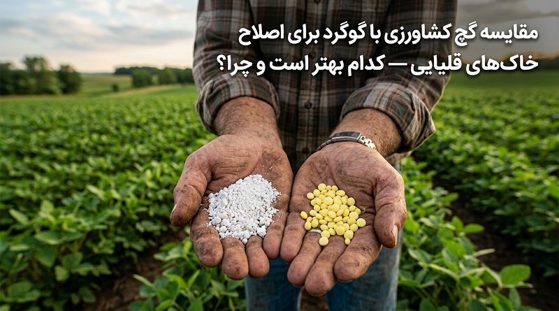 مقایسه گچ کشاورزی با گوگرد برای اصلاح خاک‌های قلیایی — کدام بهتر است و چرا؟