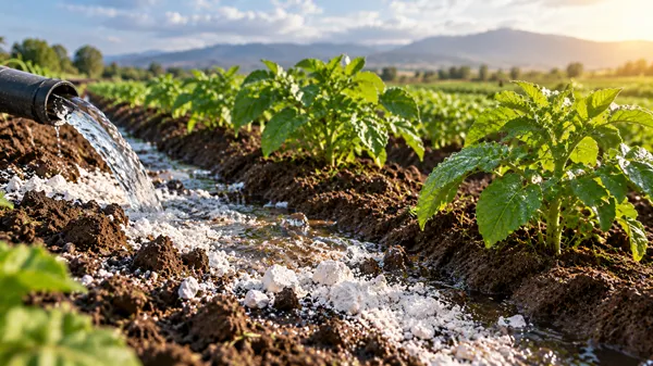 تاثیر آبیاری بر کارایی گچ در اصلاح خاک