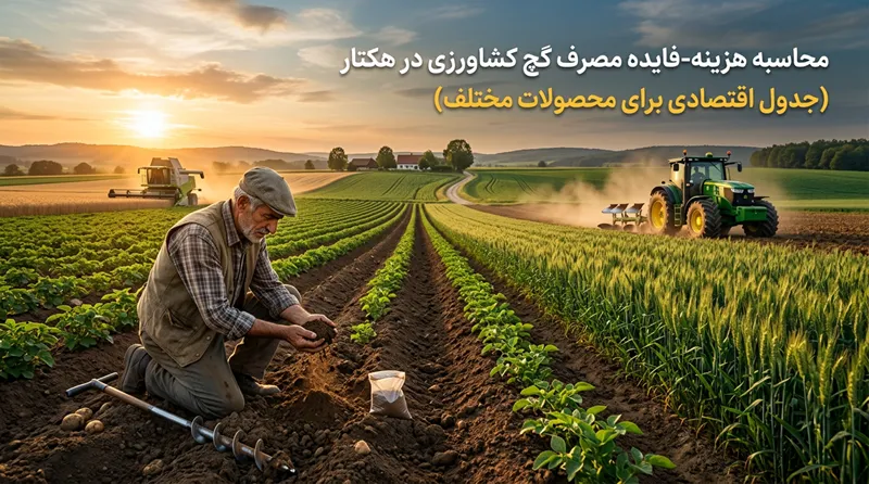 محاسبه هزینه-فایده مصرف گچ کشاورزی در هکتار (جدول اقتصادی برای محصولات مختلف)